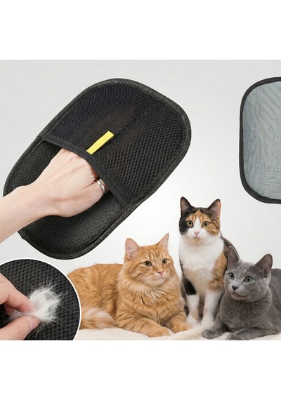 Kedi Tüy Toplama Eldiveni Çift Taraflı Evcil Hayvan Masaj Ve Tüy Temizleme Aparatı Kedi Köpek İçin