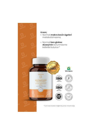Erbatab Bromelain Krompikolinat 60 Kapsül