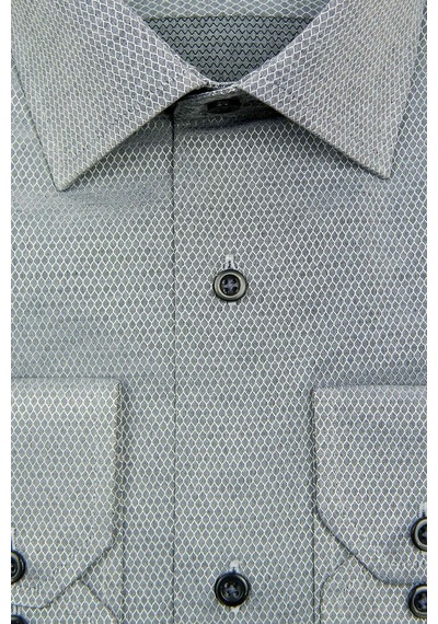 Erkek Slim Fit Jakarlı Gömlek Bgl-st00166 Gri