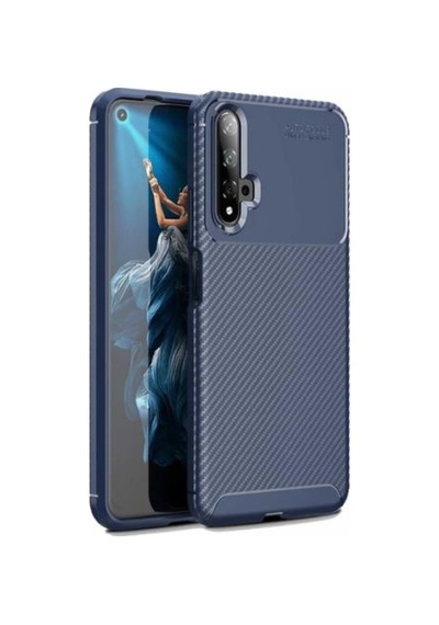 Adige Huawei Nova 5t Kılıf Negro Karbon Desen Silikon