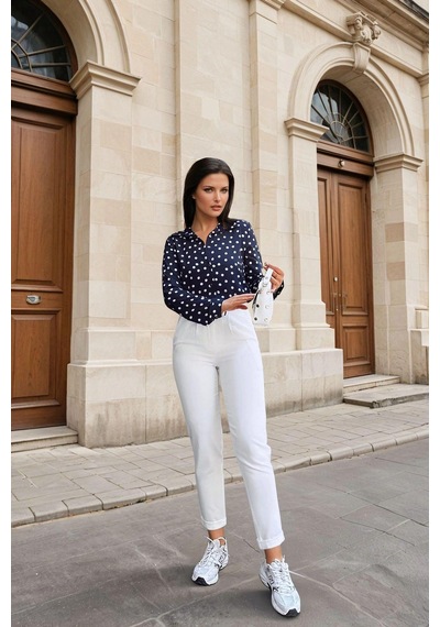 Ekru, Slim Fit Kesim, Cep Detaylı, Klasik Pantolon