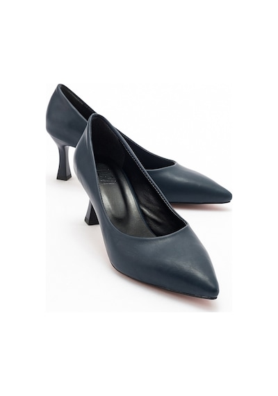 Luvishoes Pedra Laci Cilt Kadın Topuklu Ayakkabı Lacivert
