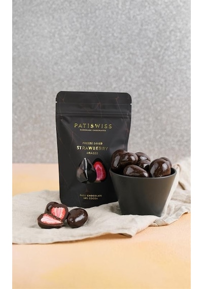 Patiswiss Bitter Çikolatalı Çilek Draje 6 x 80 G