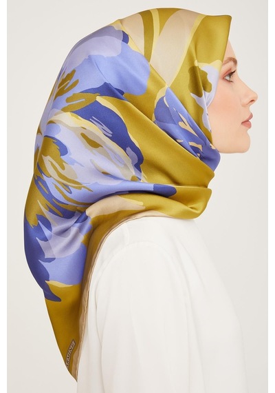 Armine Nostalji Serisi %100 Twill İpek Eşarp 9042d 02