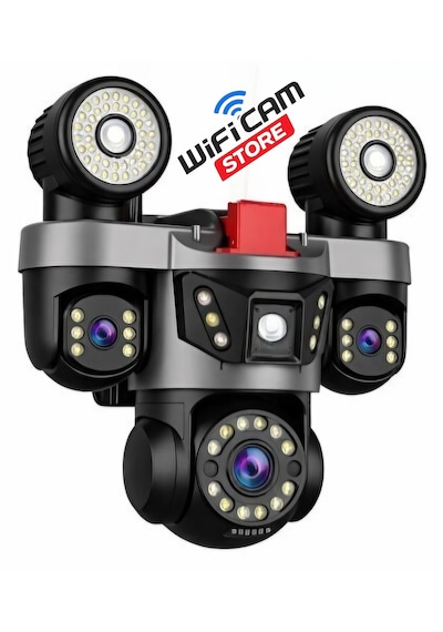 İcsee App 3 Kameralı Ve Projektörlü Wifi Ptz Kamera 3+3+3 Mp