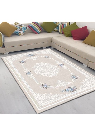 Brillant Latex Kaymaz Taban Halı-Garden Hl11172.103-(130X190)