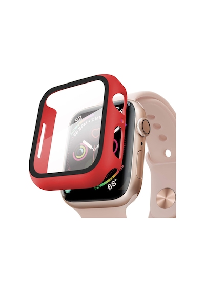 Microsonic Apple Uyumlu  Watch 6 44Mm Kılıf Matte Slim Kırmızı