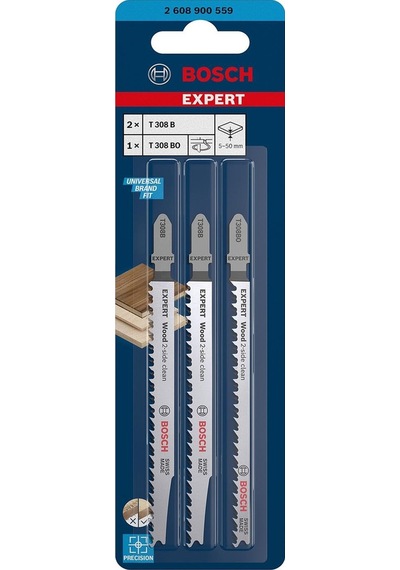 Bosch Expert 2xt308b-1xt308bo 3'lü Ahşap Dekupaj Ucu 2608900559