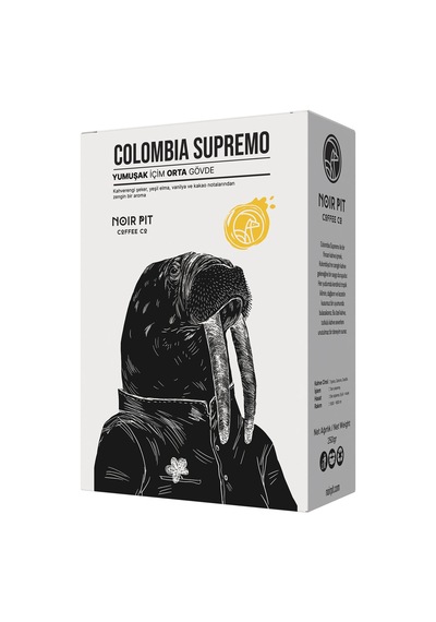 Noir Pit Coffee Co. Colombia Supremo Çekirdek Kahve 250 G Diğer