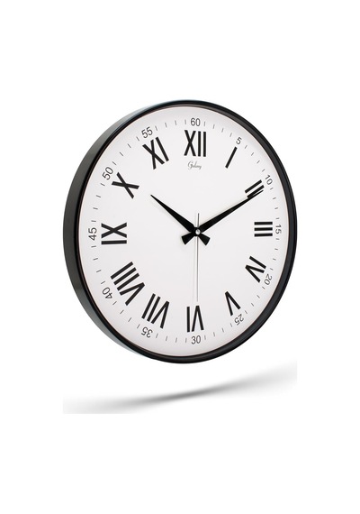 Tr 717-k-3 Serisi Roma Rakamlı Metal Görünümlü Sessiz Akar Modern Duvar Saati 40 Cm Diğer