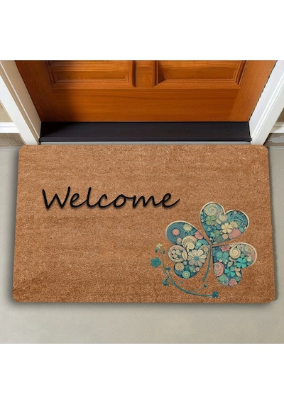 Valerine Life İyi Şans Yoncası Welcome Kapı Önü Paspası 45x70cm