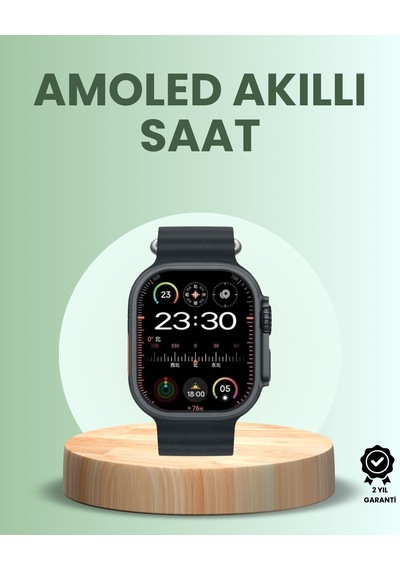 Ultra Akıllı Saat Amoled Display 15 Gün Dayanıklı Batarya