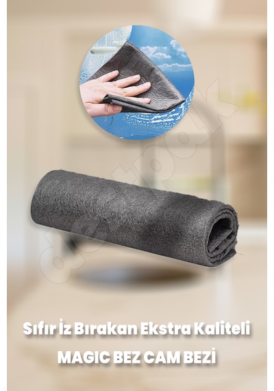 4'lü Set Pencere Cam Temizleme Seti - Camçek, 700ml Sprey Kutu Beyaz