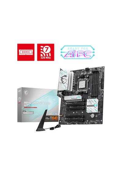 MSI B840 Gaming Plus WIFI AMD B840 8000 MHz (OC) DDR5 Soket AM5 ATX Anakart