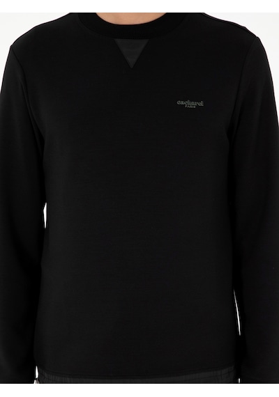 Siyah Regular Fit Sweatshirt