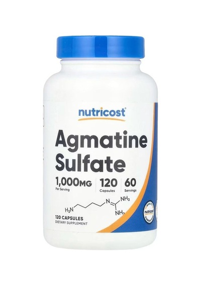 Nutricost, Agmatin Sülfat, 1.000 Mg, 120 Kapsül Kapsül