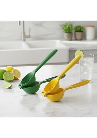 Paslanmaz Çelik Statik Boyalı Limon Ve Narenciye Sıkacağı Ergonomik Ve Dayanıklı Sarı Ve Yeşil Renk Seçene Diğer