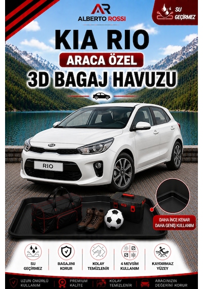 Kia Rio Hb Bagaj Havvuzu 2021 - 2026 Araca Özel 3d Bagaj Havuzu