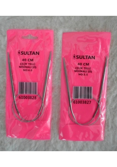 Çelik Telli Misinalı Şiş 40 Cm 3,5 No 4 No 1 Er Adet