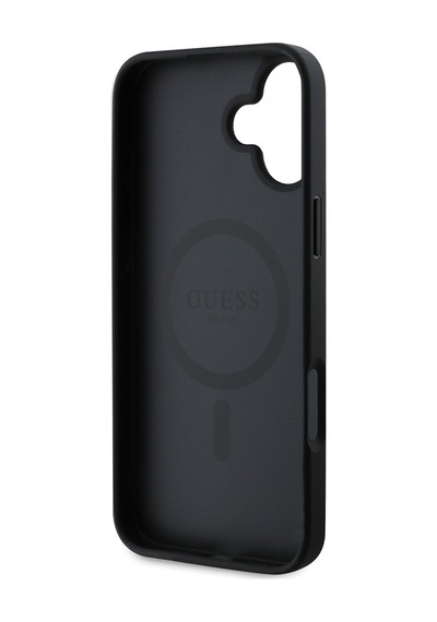 Apple Uyumlu iPhone 16 Guess Lisanslı 3'lü Aksesuar Seti Kılıf-ekran Koruyucu-lens Koruyucu Siyah