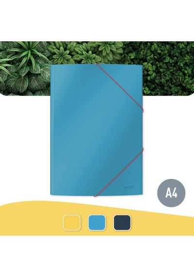 Leitz Cosy Soft Touch Lastik Kilitli Dosya, A4, Mavi