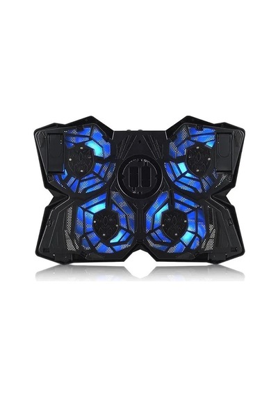 Dexım 4 Fan Ledli Notebook Soğutucu Stand 18" Ve Altı Notebook Uyumlu - Mavi 798711987351