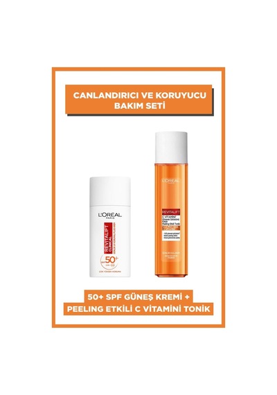 Revitalift C Vitamini Gözenek Görünümü Karşıtı Peeling Etkili Tonik & Spf 50+ Yüz Güneş Kremi pktpeeltonikguneskrm-10603