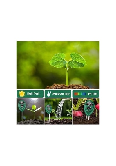 Ayrex Weather Forecast 3 Ü 1 Arada Toprak Nem Işık Ph Ölçer Thr361
