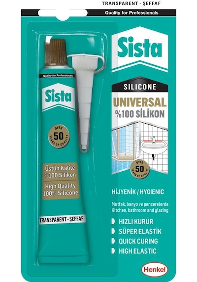Sista Universal Silikon Şeffaf Tüp 50Gr
