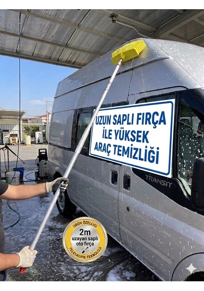 Lüks Oto Fırçası - 2 Metre Uzayan Saplı Suv Ve Büyük Araçlar İçin İdeal