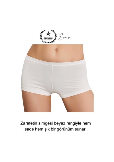 Svein Premium Toparlayıcı Sıkılaştırıcı Kadın Boxer Korse Rahat Dikişsiz Saran Günlük İç Çamaşır Beyaz