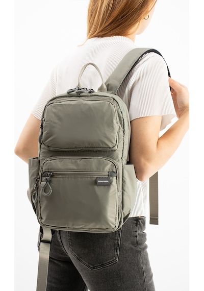 Sanmorris Unisex Suya Dayanıklı Paraşüt Kumaş 5 Bölmeli Laptop Bölmeli Seyahat Ve Okul Çantası Sı-6032 Açık Gri