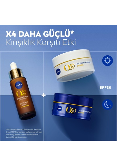 Q10 Kırışıklık Karşıtı Çift Etkili Cilt Serumu 30 Ml, Saf Q10, Şeker Sebepli Kırışıklık Önleyici