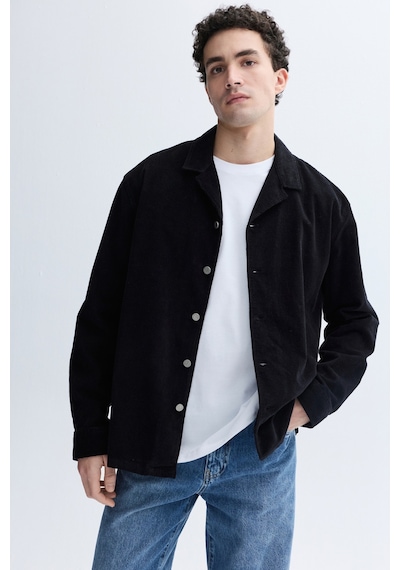 Mudo Erkek Erkek Siyah Regular Fit Kadife Dokulu Casual Ceket 1265156