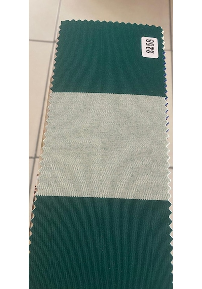 Balkon Stor Perde Yeşil Ve Kırçıllı Krem Çizgili Akrilik Kumaş 200 X 230 Yeşil - Beyaz