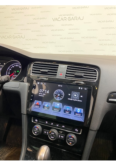 Volkswagen Golf 7 2012-10 10" Siyah Uyumlu Androıd Multimedya Gerçek 2/32 Kablosuz Carplay Geri Görüş Kameralı 10"