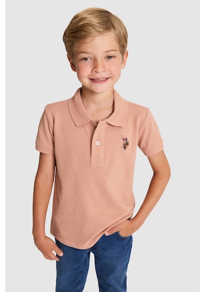 U.S. Polo Assn. Erkek Çocuk Pudra Tişört Basic 50325608-vr042