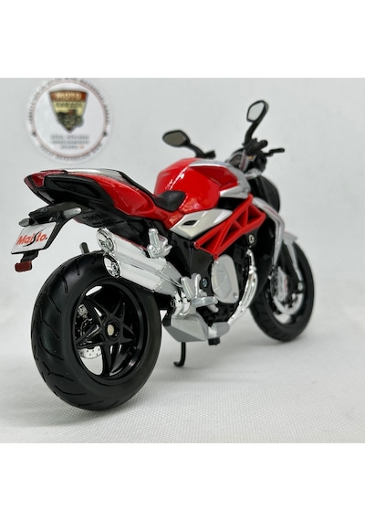 Mv Agusta Brutale 1090 Rr 1:12 Diecast Motosiklet Model Kırmızı Beyaz Koleksiyonluk