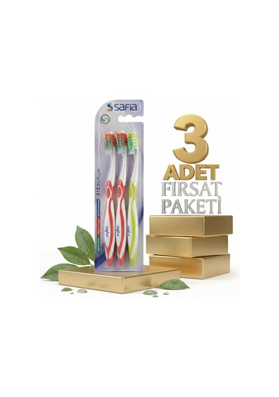 Safia 1+1 Yetişkin Diş Fırçası X3