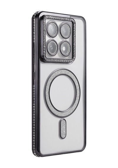 Xiaomi Mi 14t Pro Uyumlu Joke Simli Magneticsafe Kılıf - Siyah