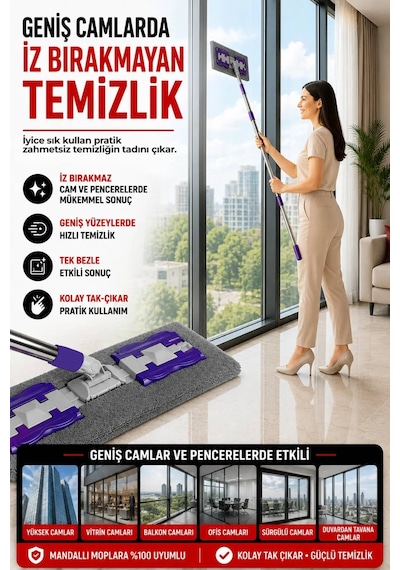 Mikrofiber 5 Adet Mandallı Mop Uyumlu Süper Emici Lazer Kesim Yoğun Dokulu Yedek Mop Bezi Antrasit