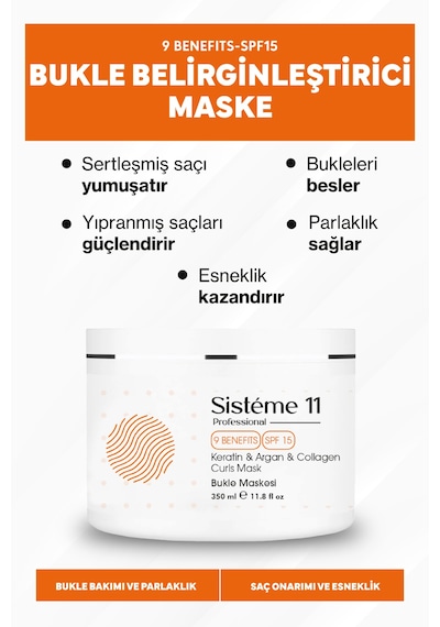 Sisteme 11 Bukle Belirginleştirici Saç Maskesi 350 Ml