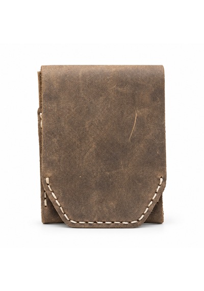 Oakco Leather El Dikişli Çıtçıtlı Deri Cüzdan Vizon Kahverengi Kahverengi - Vizon