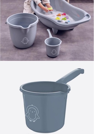 Flosoft Bebek Banyo Maşrapası, Uzun Saplı Oluklu Çok Amaçlı Maşrapa 1,5 Litre 001