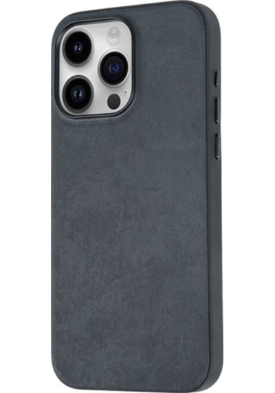 Apple Uyumlu iPhone 15 Pro Kılıf Zore Mikro Fiber Mimoza Kapak Siyah