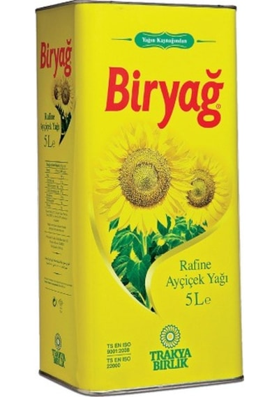 Biryağ Ayçiçek Yağı Teneke 5 L