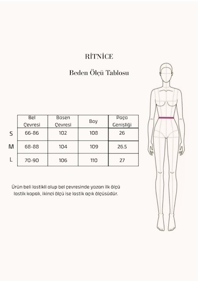 Ritnice Kadın New George Keten Karışımlı Bol Kesim Dokuma Mavi Pantolon