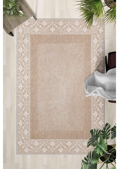Kaymaz Taban Yıkanabilir Halı Mutfak, Salon, Yatak Odası İçin Modern Dijital Baskı Halı Slnhalı37 - 0117 Çok Renkli