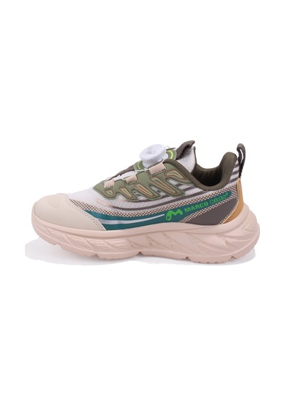 Marco Kids 05-26y518 Bej Yeşil Ortopedik Günlük Erkek Çocuk Spor Ayakkabı Bej