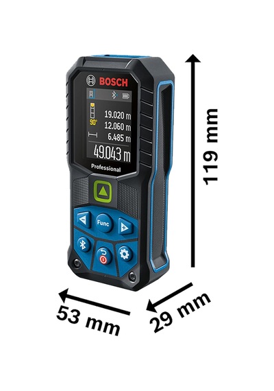 Ayrex Measurement Measurement Glm 50-27 Cg Yeşil Lazerli Uzaklık Ölçer, 50 Metre, Koruma Çantası, El Kayışı, 2